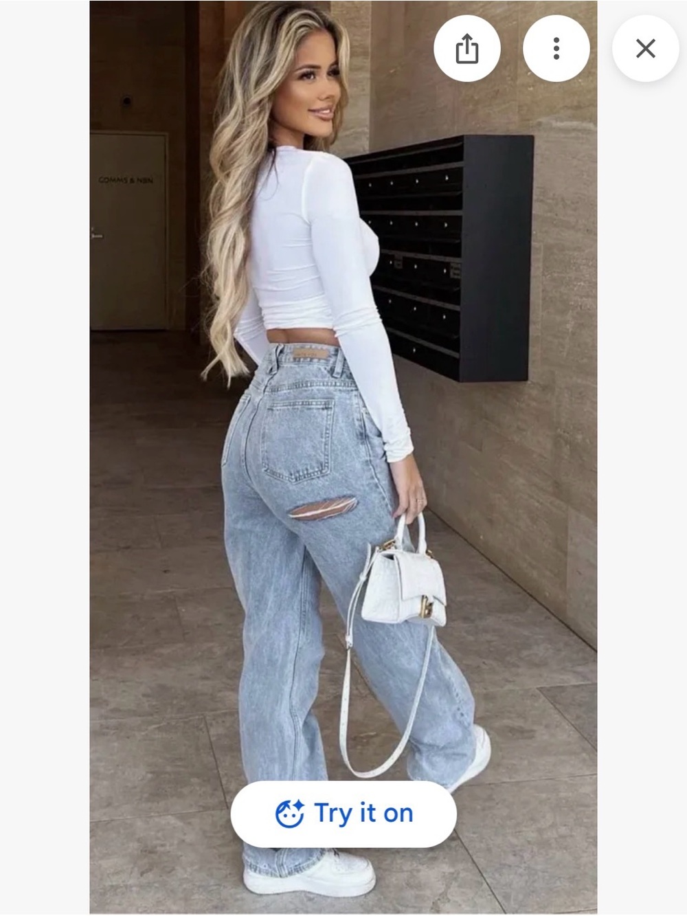 WHITE FOX On Replay ice blur Straight-Leg Jeans